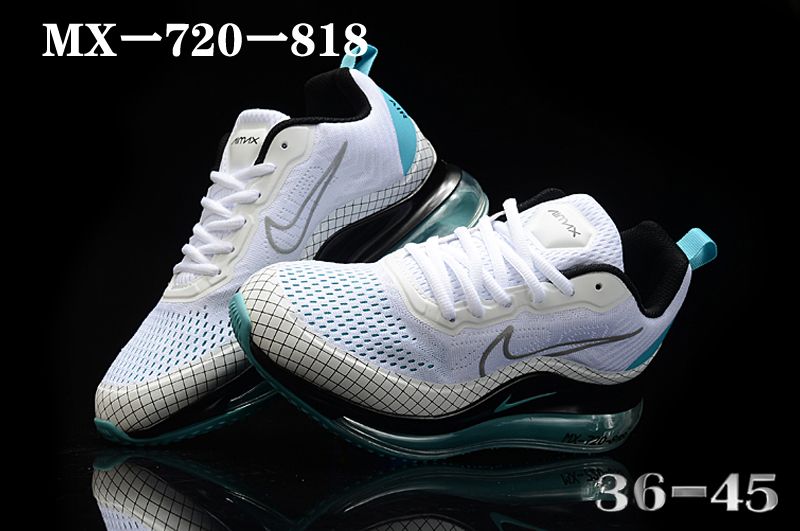 2020 Nike Air Max 720-818 White Black Jade Running Shoes